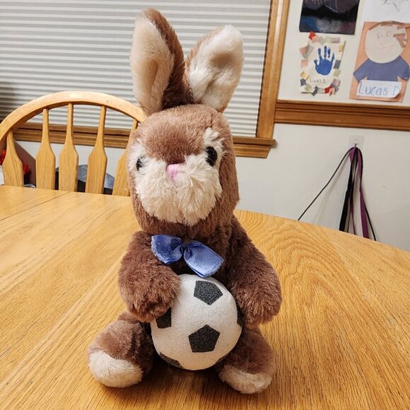 DanDee Collector's Choice Soccer Bunny Stuffed Animal Toy - Picture 1 of 15